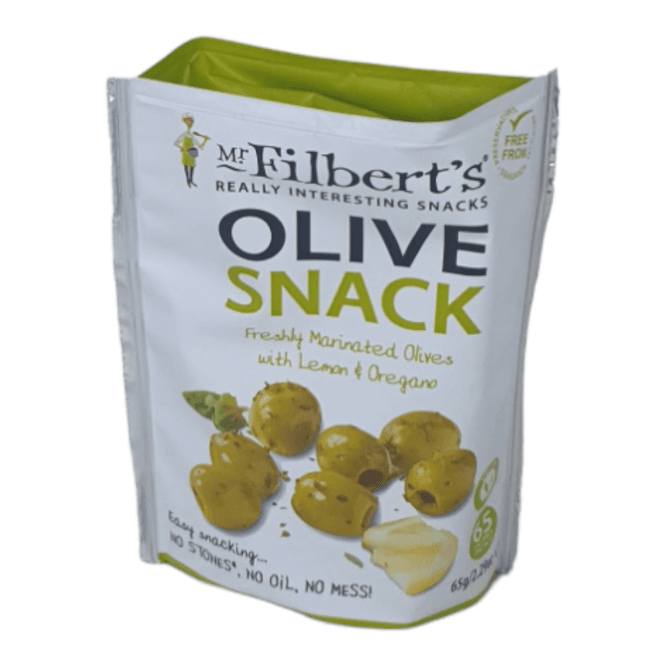 Hovedbilde Mr Filbert’s Green Olive Snack w Lemon & ...