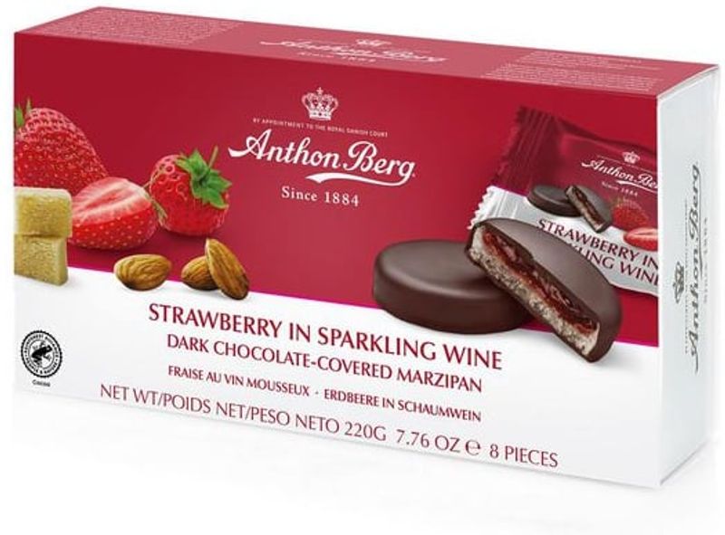 Jordbær i musserende vin 220g