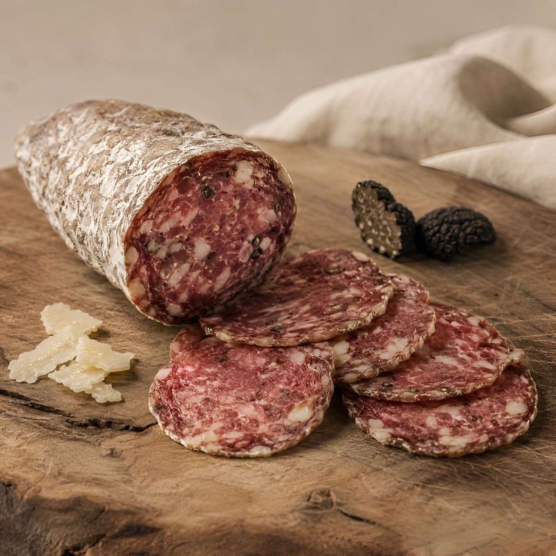 Salame Stroltufo - trøffel og Parmigiano Reggiano 300g, Marchisio