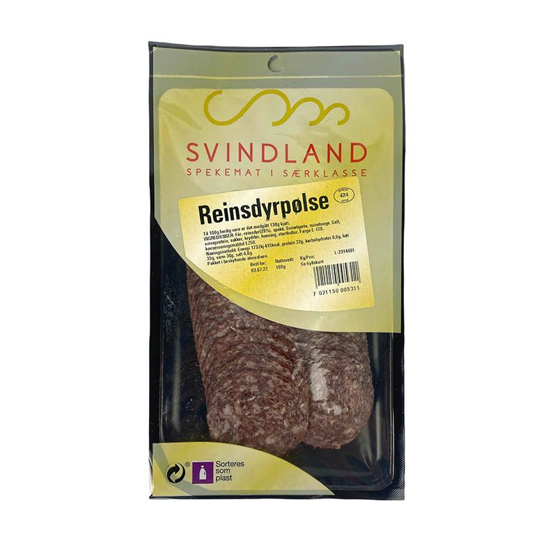 Reinsdyrpølse 70g oppskåret(13.12.26)