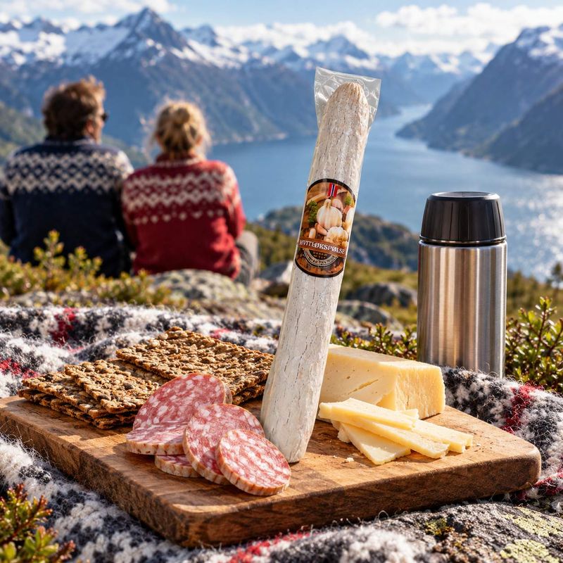 Hvitløkspølse 500g ( Fjord og Fjellmat)