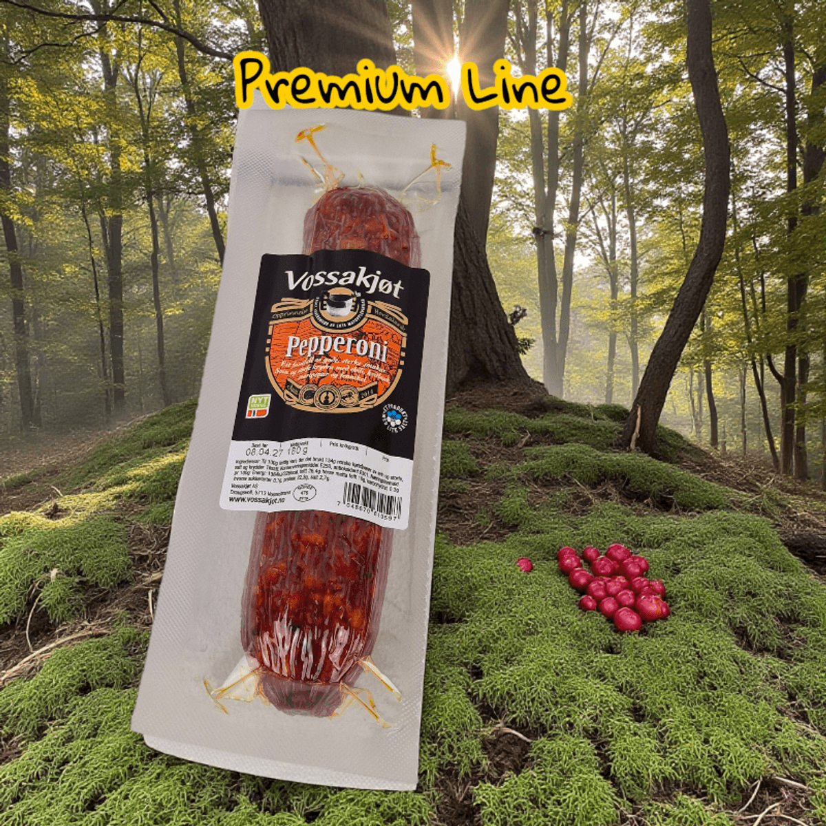 Pepperoni Vossakjøtt, ca 180g Premium Line