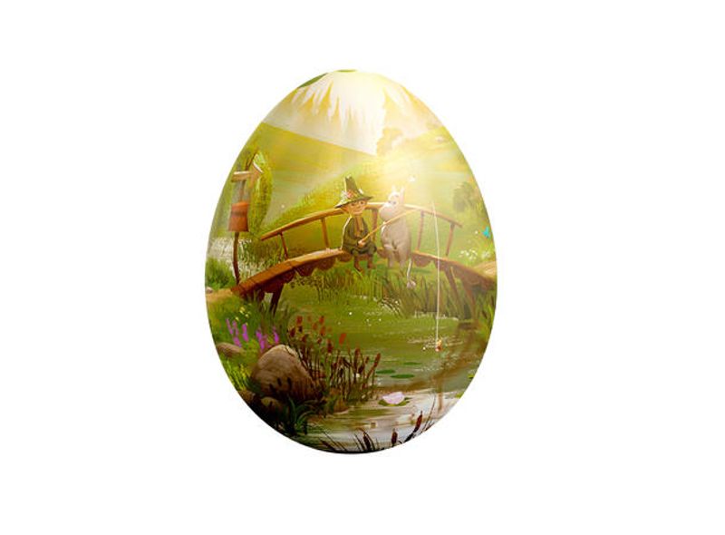Mummitrollet Påskeegg 15 cm (Uten innhold)